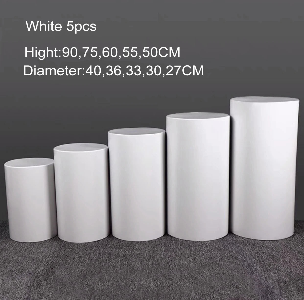 Round Cylinder Pedestal Set